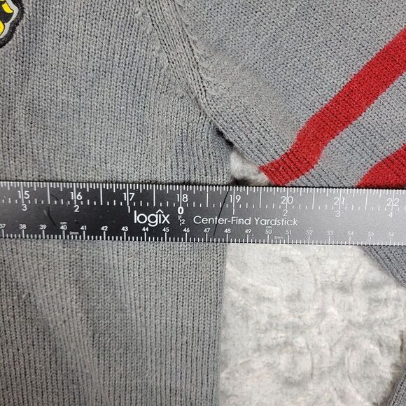 Wizarding World Harry Potter Sweater Adult Medium Gray Gryffindor Cardigan - Picture 8 of 13